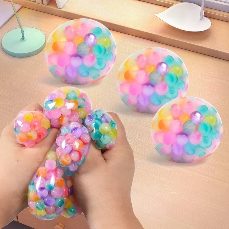 Stress-Reducing Grape Ball Vent Toy Colorful Decompression Beads