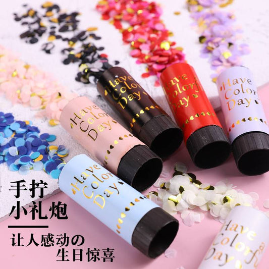 5 Pc Birthday Salute Handheld Party Fireworks Confetti Tube
