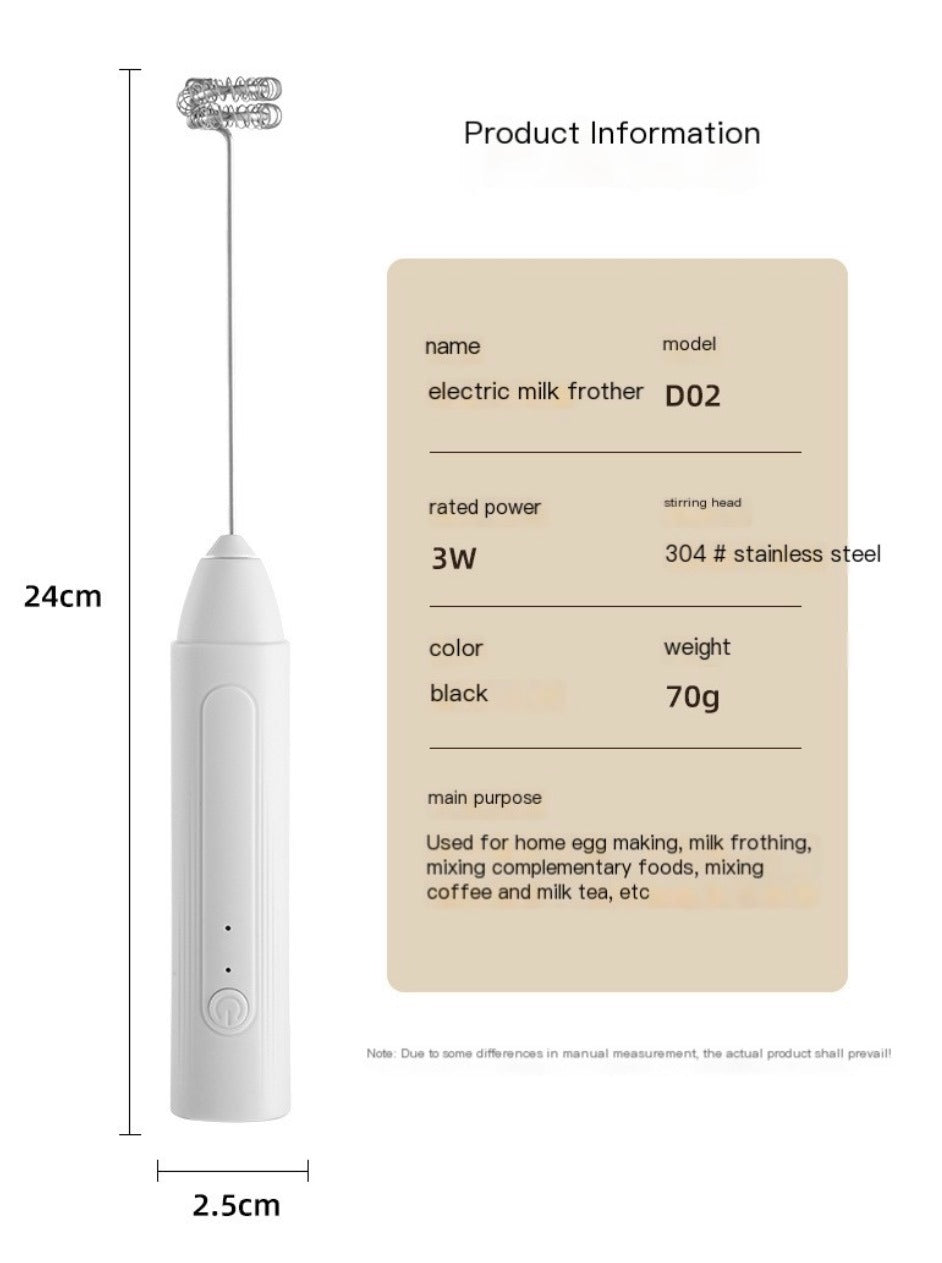 3 in 1 Electric Frother, Egg Beater, 304 Stainless Steel Handheld Milk Frother