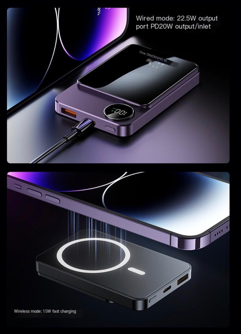 Magsafe Magnetic Wireless Power Bank 10000mAh Ultra-Thin Fast Charging